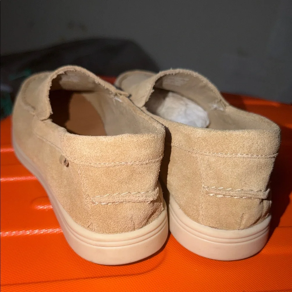 Zara Beige Suede Men's Slip-Ons